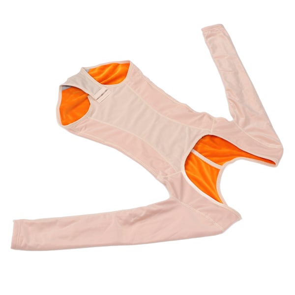 Tyk, varm, holdende shapewear til kvinder - blød, åndbar, langærmet, med bryststøtte (hudfarve) XL