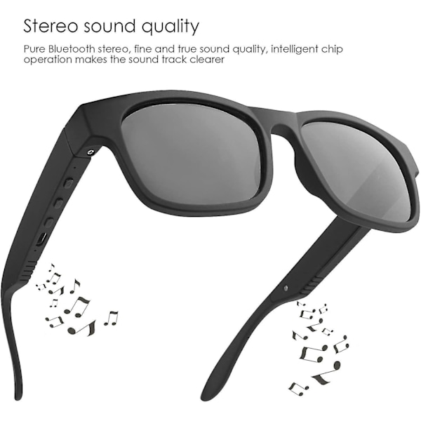 Aurinkolasit Langattomat Aurinko Bluetooth Kuulokkeet 5.0 Avokorva Musiikki, Handsfree-puhelut, Vedenpitävä, Yhdistä Matkapuhelimiin Ja Tableteihin