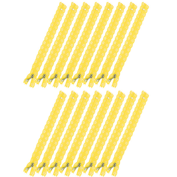 20 st 20 cm DIY nylon spets blixtlås spole blomma blixtlås för sömnad bröllopsklänning hantverk gul