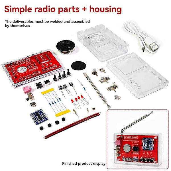 DIY Elektronisk Sett FM Radio Produksjonssett Kretskort