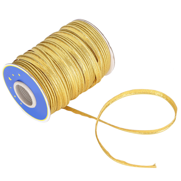 70yd Crafts Kantsnor Fletning Rørledning Bias Tape Trims 1cm Bredde til Syning Sømbinding Syning Guld