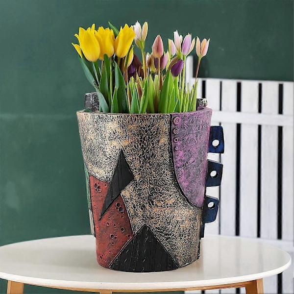 Abstrakt Ansikte Kruka Blomvas Ornament Display Pennhållare Planteringskärl