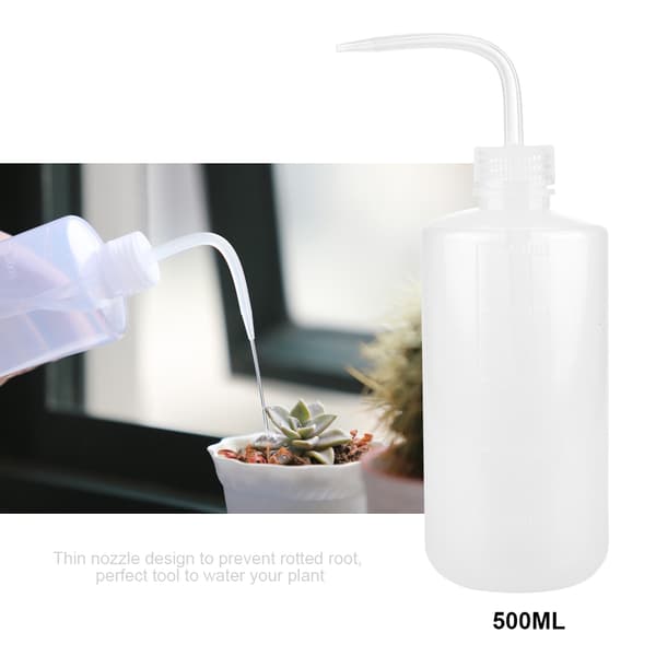 500 ml plastklämflaska för suckulenter med smal mun och måttskala