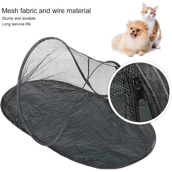 Husdjurstält för utomhusbruk, Portabelt hopfällbart lekhage för husdjur Pop Up Katthus Kattält Hundträningshage Mesh Kennel Tält