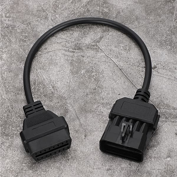 10-pins til 16-pins OBD2 Diagnostisk Kabeladapterkontakt Passer for Opel