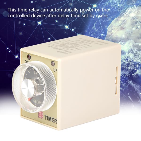 AH3-3 Strømforsinkelsestimer Tidsrelæ AC 220V 50/60Hz(6S)