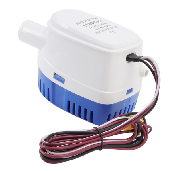 Elektrisk DC vannpumpe flytbryter automatisk lensepumpe mikro nedsenkbar pumpe 4 meter løft 24V 1.9A