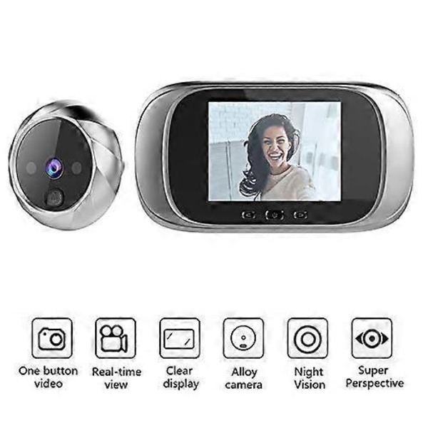 2,8 tommer LCD Video Dørklokke Cam Elektronisk Kighul 90 Graders Digital Dørklokke Viewer Dørøje Overvågning HD Kamera Overvågning Integreret Dørklokke Su