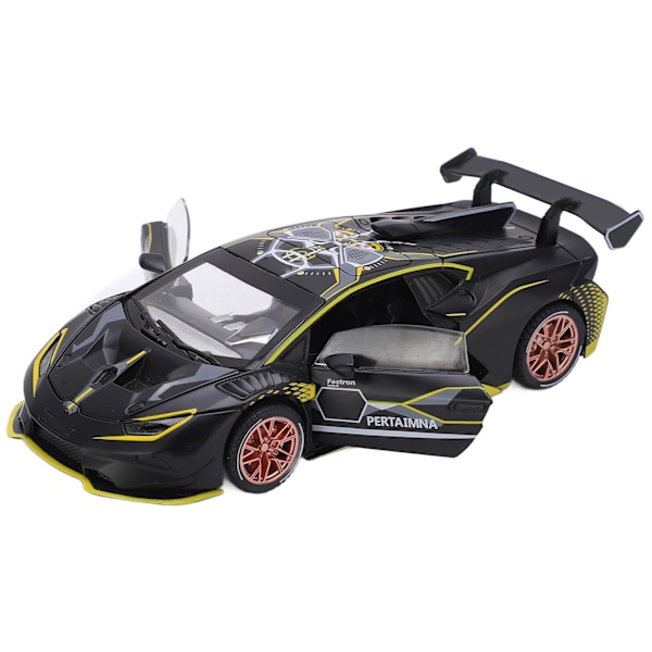 1/32 Legering Støbt Model Sportsvogn Simulering Lyd Lys Træk Tilbage Superbil til Børn Sort