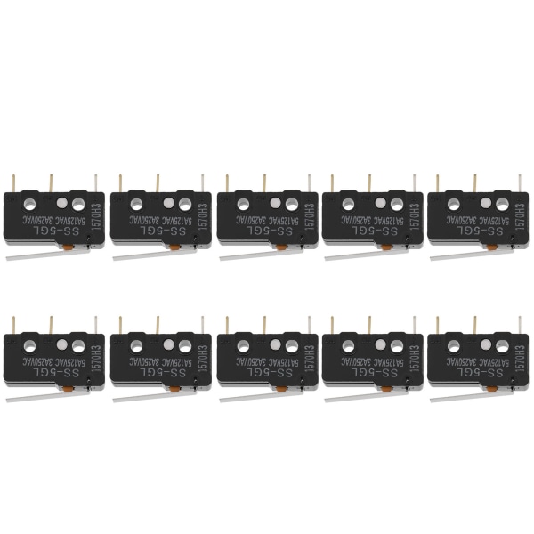 10 kpl Mini Limit Switch 3D-tulostimen teollisuustarvikkeet 1.4 SS-5GL:lle
