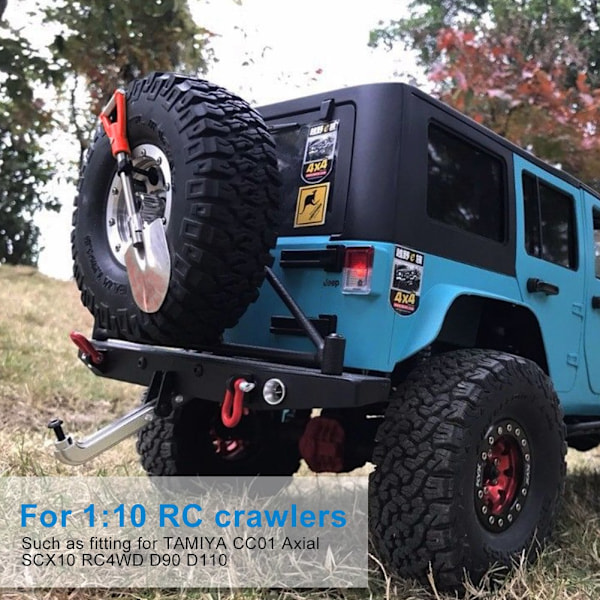 1 st metall spade simuleringsdekorationsverktyg tillbehör för 1:10 RC Crawler Car