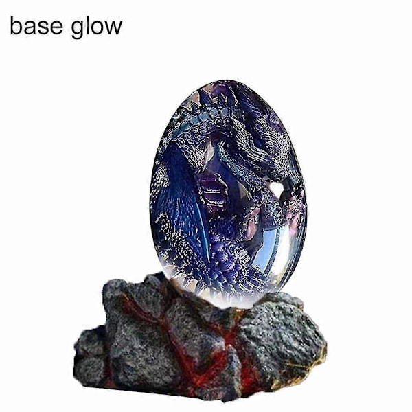 Vulkan Drageegg med Lysende Base, Skrivebordsdekorasjon