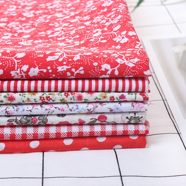 7 st / set 100% bomull Batiks syhantverkstyg för DIY plånbok kuddfodral (S)