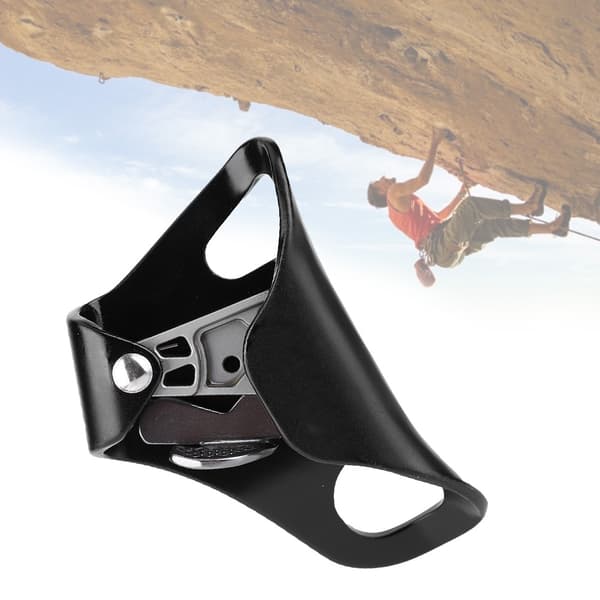 Bjergbestigning Klatring Bryst Ascender Rappelling Udstyr Rebklemme til 8-13mm (Sort)