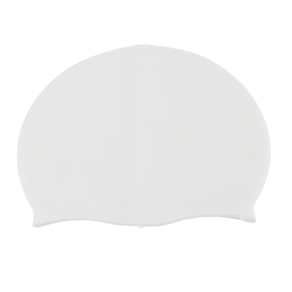 Slitstark unisex silikon vattentät cap Solid hög elastisk badmössa Vit