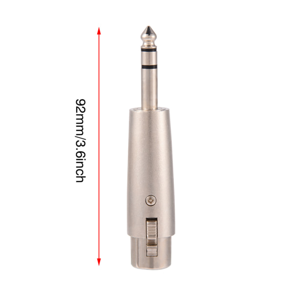 4 kpl 3-nastainen XLR naaras - stereo 6,35 mm 1/4" Plug Audio mikrofoni Mic Adapter -liitin