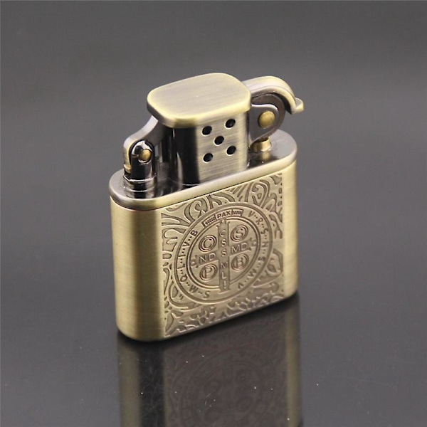 Antik Carved Lift Arm Kerosin Tennlighter Unik Vindtett Design for Utendørs Camping og Klatring