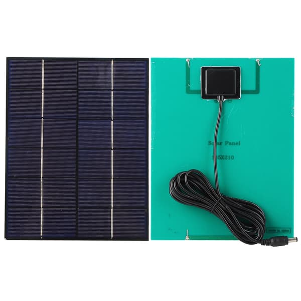 5,5W 6V Bærbar Polykrystallinsk Silicium Solpanel med DC-Port til DIY Batterilader