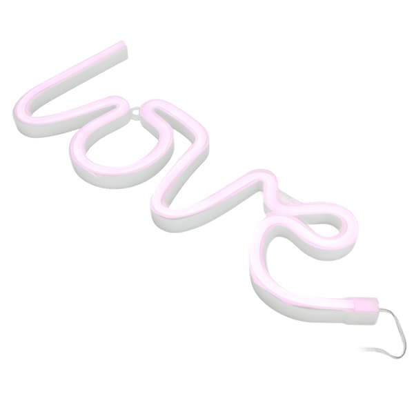 Multifunksjonelt hjerteformet neonskilt, rosa LED-neonlys for julefest og bryllup