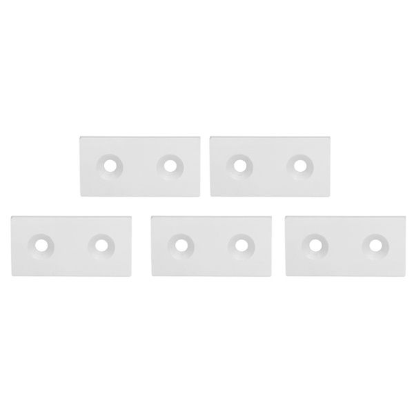 5 stk aluminium profil endelokk legering metall dekkplate lineære bevegelige deler 4080 doble hull sølv