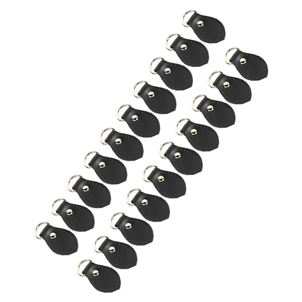 20 set D-ringar i läder för handväska D-ringar i äkta läder. Tillbehör för att tillverka handväskor för läder Crossbody-väska Craft Black