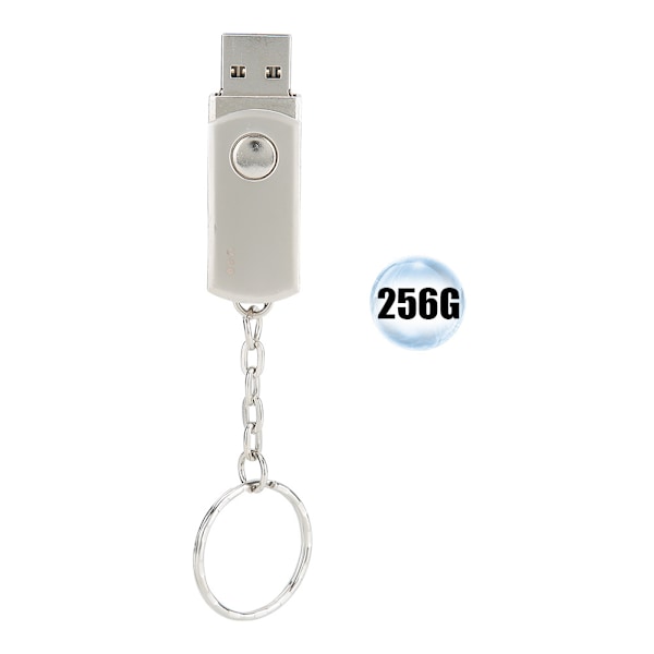 Sølvmetall roterende U-disk for Windows 98 / 2000 / XP / Vista / 7 / 8 / 10 / Linux 2.4256G