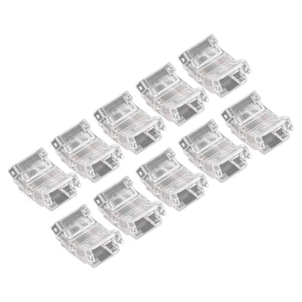 10 stk. 2-benede 10 mm LED-strip-stik Strip til Strip Hurtigforbindelse Loddefri LED-strip-lys-stik