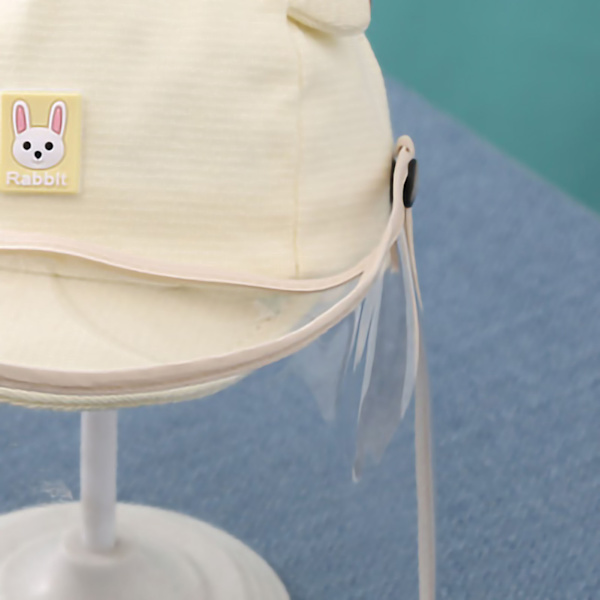 Avtagbar barns ansiktsmask hatt avtagbar transparent ansiktsmask gul
