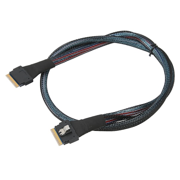 Tiedonsiirtokaapeli Ohut SAS SFF-8654 8i - SFF-8654 8i 24Gbps SAS4.0 30AWG sovitinkaapeli 0,8m / 0,9yd