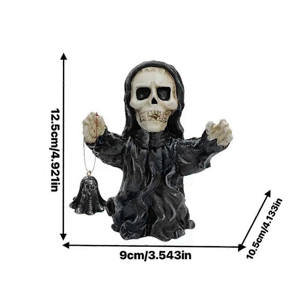 Hovedbøjle kranie dekoration Skelet Figurer Cool Statue C