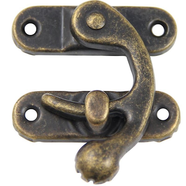 Set med 20 antika bronsfärgade spärrhakar med högersvängarm 27*32mm