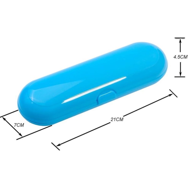 Sininen kannettava korvaava muovinen matkasarja sähköhammasharjoille