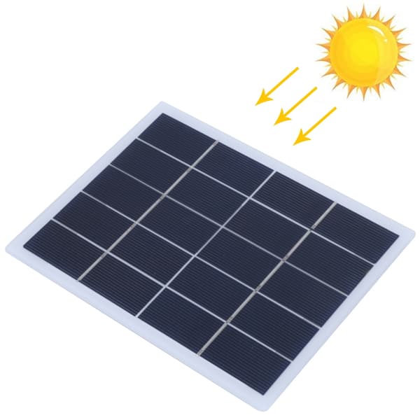 3W 5V Polykrystallinsk Silikon Solcellepanel DC Utgangslader Batteri Utendørs Hage Lys