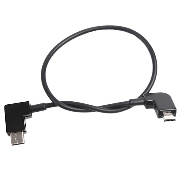 3 x Rätvinklig USB 3.1 Typ-C Hane till Micro USB Hane Data Synk Adapter Kabel--
