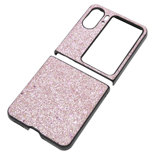 Vikbart phone case ABS Skyddande glänsande cover Anti Drop Case för Find N2 Flip Pink