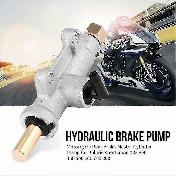 Bageste Hovedcylinder, ATV Strandcykel Til Polaris Sportsman Hydraulisk Bremsepumpe Fodbremse Bagbremse Øvre Pumpe (farve: sølv, guld) (1 stk)