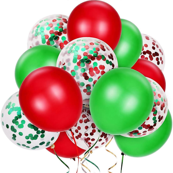 80 stk. Latex Balloner Konfetti Balloner Farverige Festballoner til Jul Valentinsdag