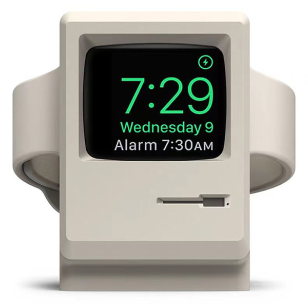 Uropladerstand Silikone kompatibel bærbar multifunktionel uropladningsholder til IWatch Beige