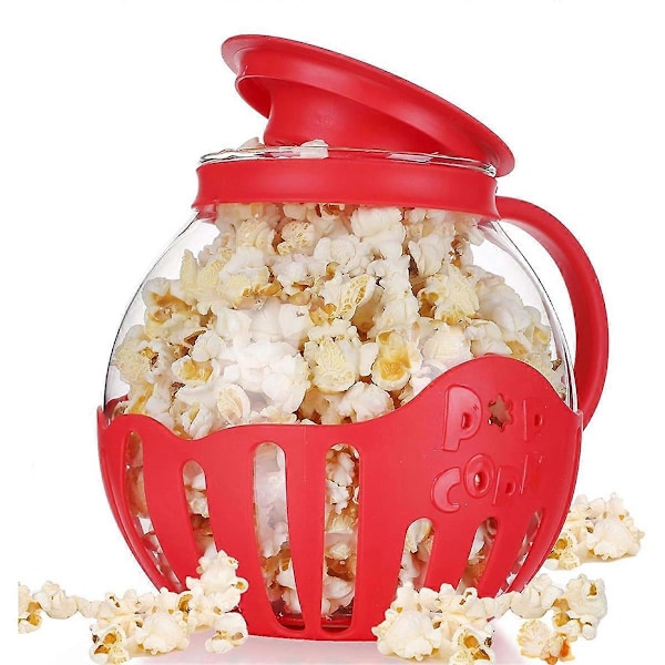 Mini Maskinsäker Silikonlock Popcorn Maker Röd