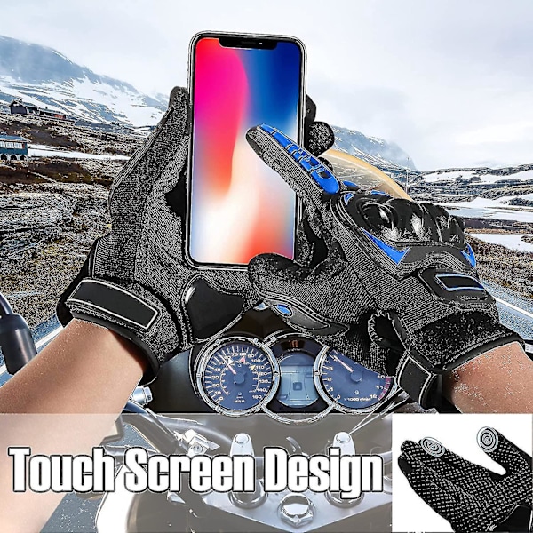 Åndbare Touchscreen Motorcykel Racerhandsker M Rød