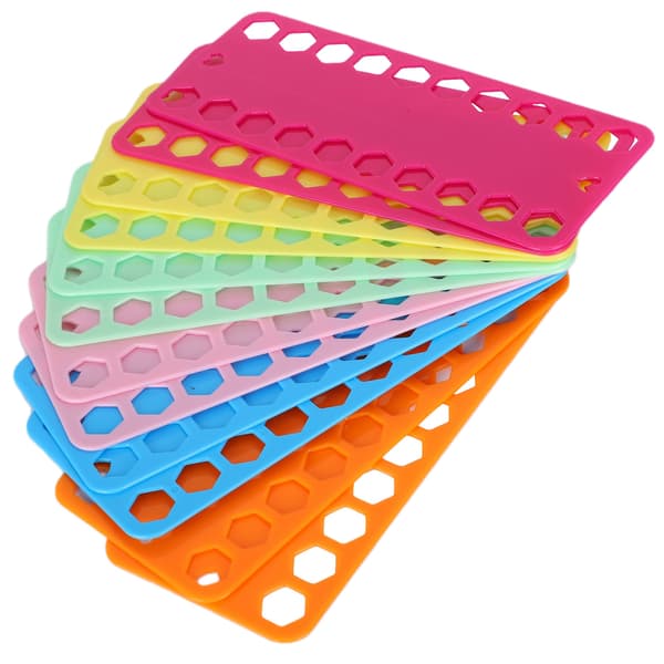 12 stk. Korsstingstråd Organizer Farve Plast 20 Huller Floss Bobbin Vikleplade