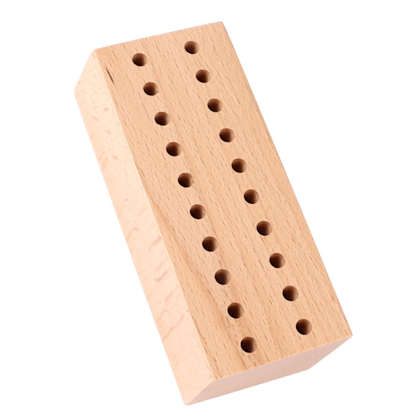 Skruetrækker Tang Organizer 20 Huller Bøg Træ Display Stativ Base Træ Cutter Holder Rack til Opbevaring