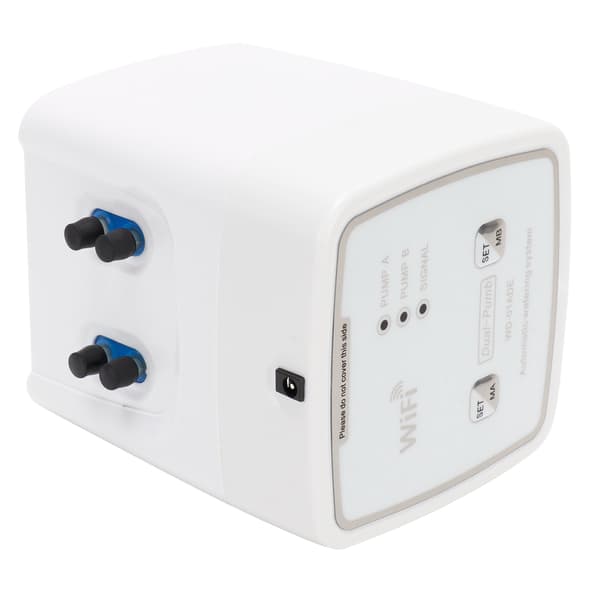 WIFI Intelligent Hagevannings-timer Dryppvanningssett Vanningssystem 100‑240V Dobbelpumpe EU-plugg