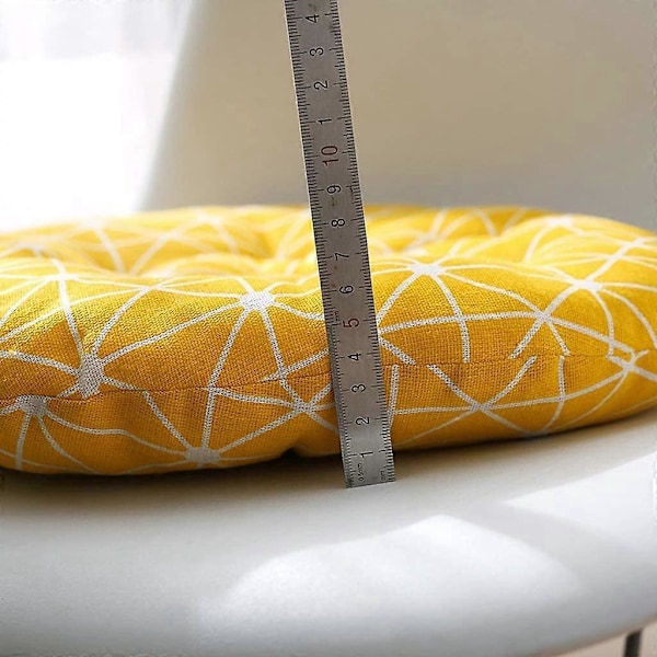 Stolputesett med 4 Stolputer for Uteplass, 40X40cm Hjem, Bil, Sofa, Kontor, Tatami Dekor,(RoundB)