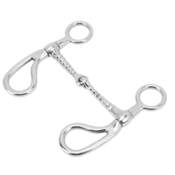 125mm Häst Snaffle Bett Rostfritt Stål O-Ring Häst Munstycke Anti Biting Lös Ring Snaffle för Hästgård