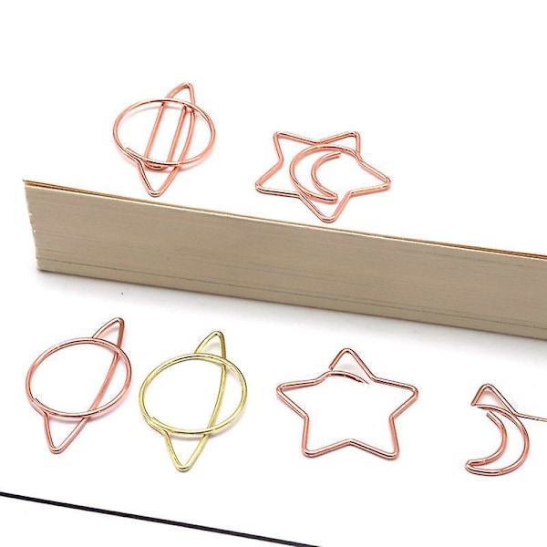 Søte Forme Papirklips 100stk Assorterte Farger Bokmerke Klips for Barn Fest Invitasjoner Scrapbooking Notatbøker
