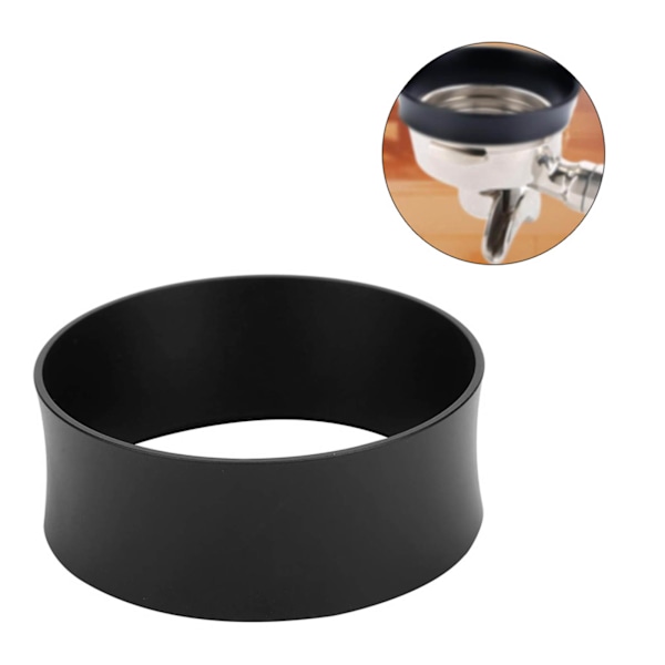 Universal doseringsring i aluminiumlegering for husholdningskaffe, 58 mm håndtak, tilbehør, svart
