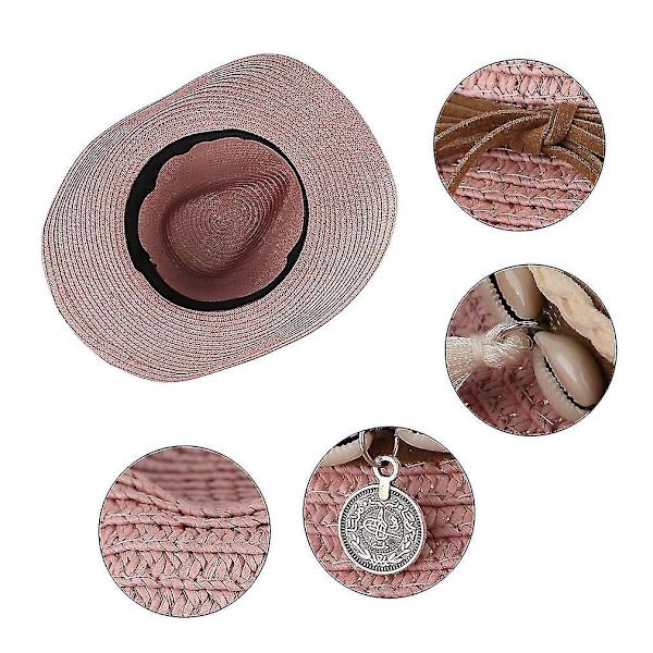 Snygg Cowboyhatt i Halm för Kvinnor - Perfekt för Sommarstranden och Western Looks