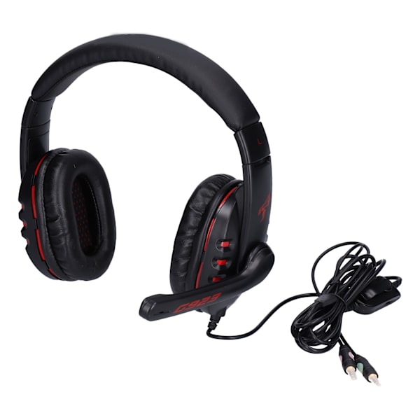 SOMiC G923 -pelikuulokkeet mikrofonilla ja jakajakaapelilla, stereo 3,5 mm:n pistoke PC-kannettavalle älypuhelimelle