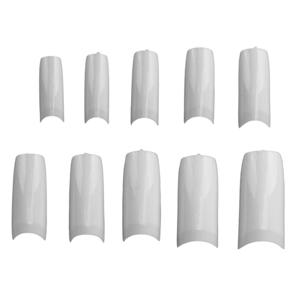10 stk Professionel neglespids Hjemmesalon Bærbar Kvinder falske falske neglesæt Manicureværktøj N5346-03 Transparent